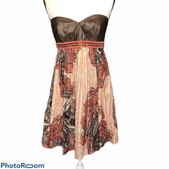 BCBGMAXAZARIA 100% Silk Strapless Dress NWT size 6 - Picture 2 of 10